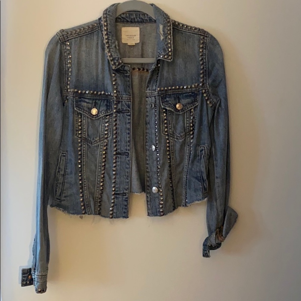 Studded jean jacket